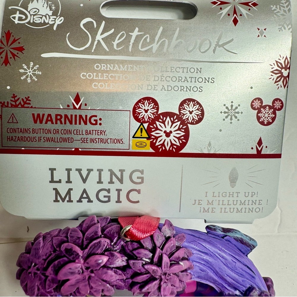 NWT. Disney Cheshire Cat Light-Up Living Magic Sketchbook Ornament - Picture 7 of 11